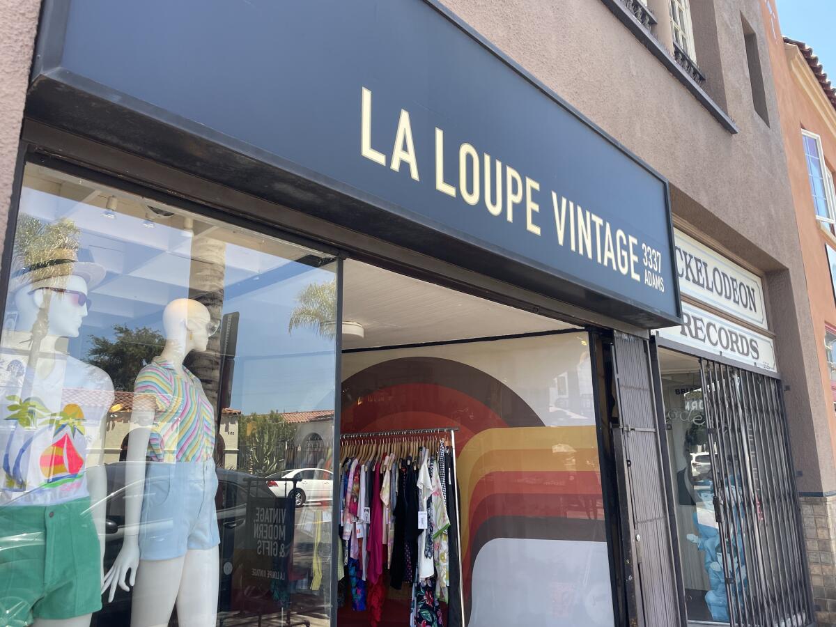 La Loupe Vintage, tienda de segunda mano, está en San Diego.