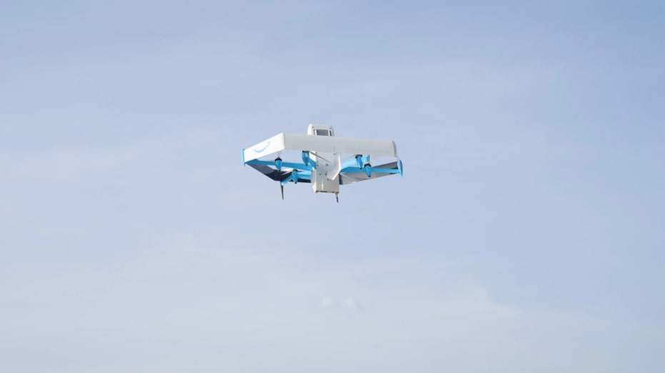 El dron de entrega de recetas de Amazon